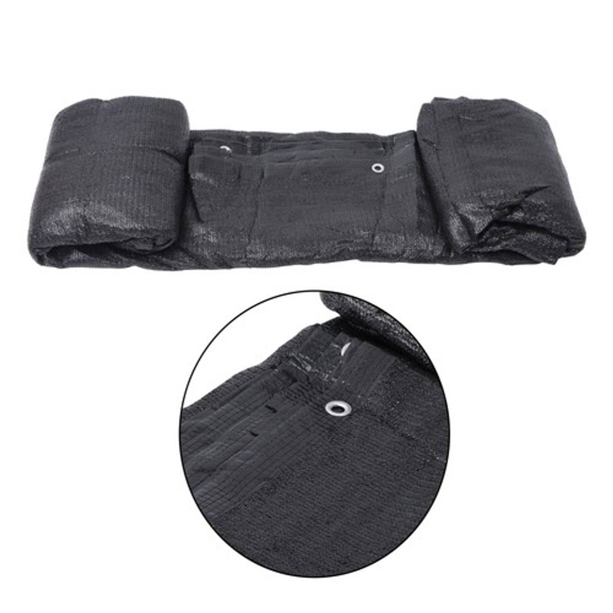 Solid Spare Garden Privacy Fence 5FTx50FT Heavy Duty Barrier Net With Zip Ties Black