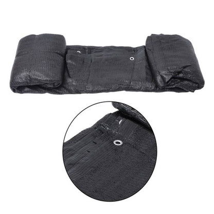 Solid Spare Garden Privacy Fence 5FTx50FT Heavy Duty Barrier Net With Zip Ties Black