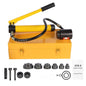 Solid Spare 10 Ton 1/2" to 2" Hydraulic Knockout Punch Driver Tool With 6 Dies Kit