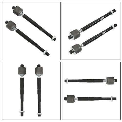 Solid Spare For Nissan Maxima 2016 2017 2018-19 ES801196 4× Front Inner & Outer Tie Rod Ends
