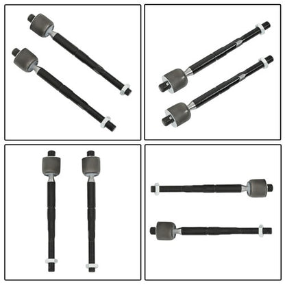 Solid Spare For Nissan Maxima 2016 2017 2018-19 ES801196 4× Front Inner & Outer Tie Rod Ends