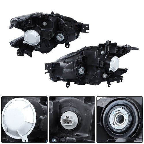 Solid Spare LH+RH Headlight Headlamps Clear w/Sport Pkg HID Type For Nissan Maxima 2009-2014