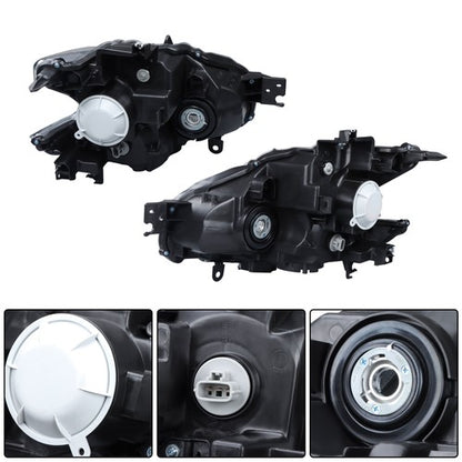 Solid Spare LH+RH Headlight Headlamps Clear w/Sport Pkg HID Type For Nissan Maxima 2009-2014