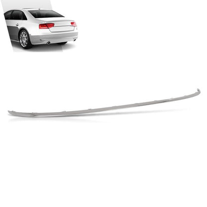 Solid Spare Fit For 2011-2014 Audi A8 Quattro Rear Bumper Silver Trim 4H08074432ZZ AU1144100