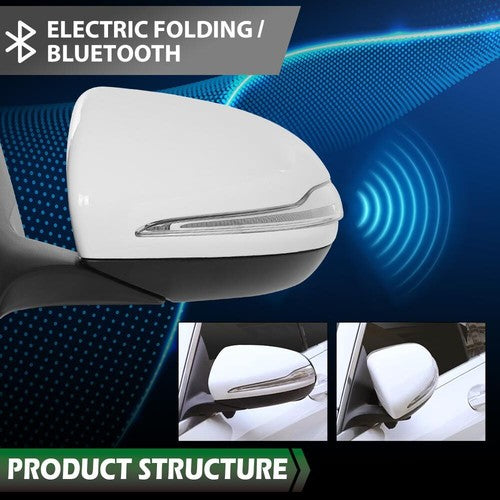 Solid Spare Left Side Mirror Blind Spot Fit For 16-21 Mercedes Benz X253 Class GLC300/350