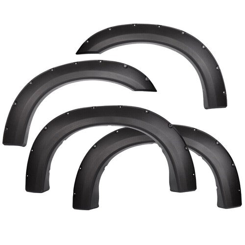 Solid Spare Pocket Rivet Fender Flares Textured Fit For 99-07 Ford F250 F350 Super Duty