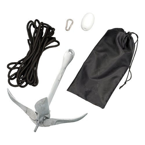 Solid Spare For PWC Canoe Jet Ski 1 × New Marine Kayak Folding Anchor Kit 7.05Lb White