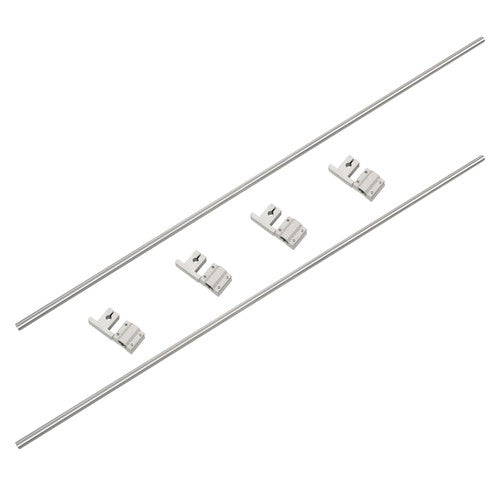 Solid Spare 8mm × 650mm 2Pcs Linear Motion Rail Shaft w/ 4 SCS8UU Bearing & SK8 Rail Support