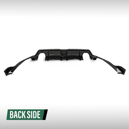 Solid Spare Fit For 2016-2021 Honda Civic Black Rear Lip Diffuser Body Kit w/ LED Light