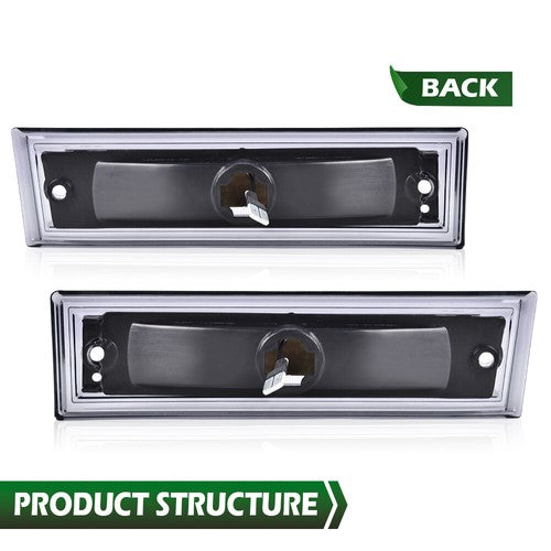 Solid Spare Fit For 1981-1991 GMC Chevy Pickup Truck LED Front Side Marker Lights Smoke