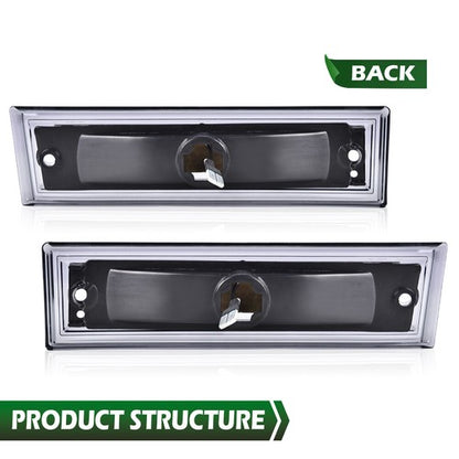 Solid Spare Fit For 1981-1991 GMC Chevy Pickup Truck LED Front Side Marker Lights Smoke