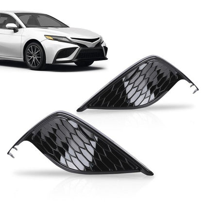 Solid Spare Fit For 21-24 Toyota Camry SE XSE Front Bumper Insert Fog Light Cover Left+Right