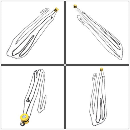 Solid Spare 1 Ton / 2200lbs Hand Chain Hoist Steel 20ft / 6m Lift 360° Swivel Hook G60