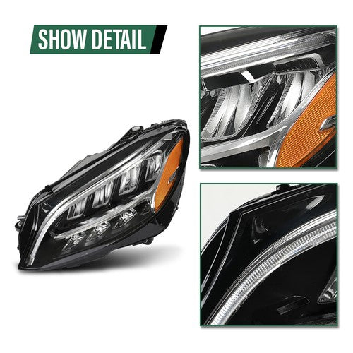 Solid Spare Full LED Headlight Left Driver Side Fit For 2019-2021 Mercedes Benz C300 W205