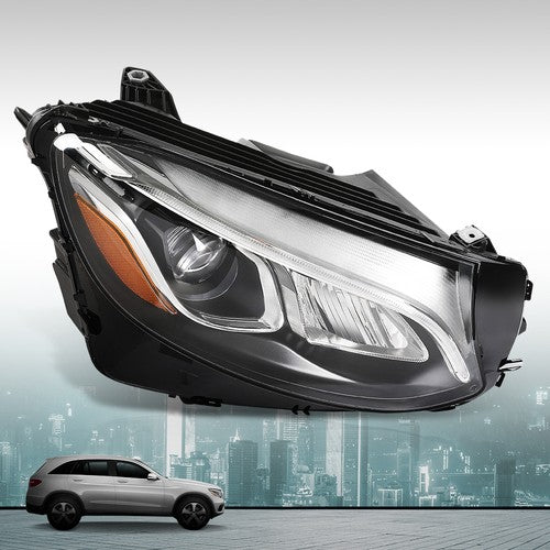 Solid Spare LED Headlight w/o AFS Right Side RH Fit For 16-19 Mercedes Benz GLC-Class