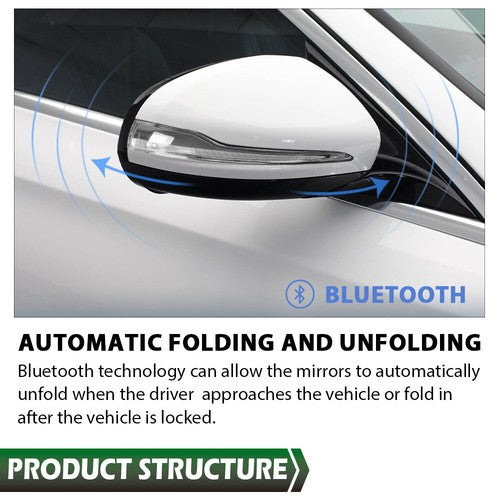 Solid Spare Fit For 16-2020 Mercedes Benz W213 E Class White Right Side Mirror w/ Blind Spot