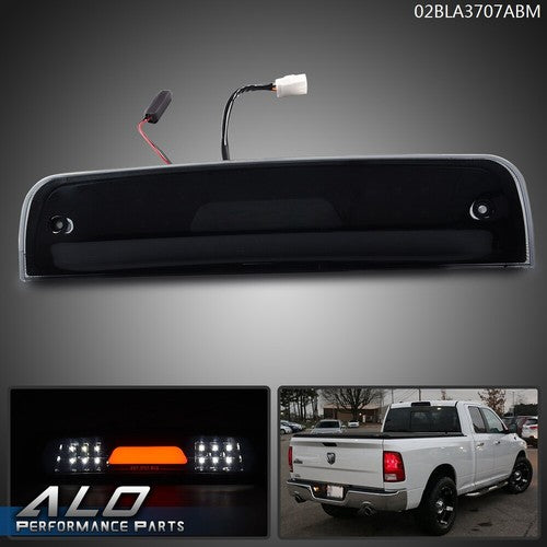 Solid Spare Fit For 09-17 RAM 1500 2500 3500 LED Third 3rd Tail Brake Light Cargo Lamp Black