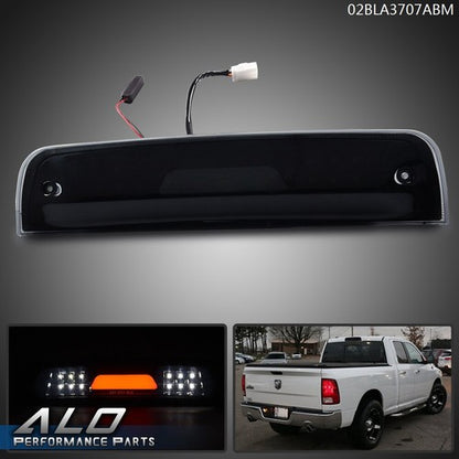 Solid Spare Fit For 09-17 RAM 1500 2500 3500 LED Third 3rd Tail Brake Light Cargo Lamp Black