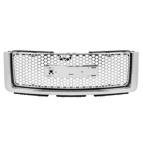 Solid Spare For 2007-13 GMC Sierra 1500 Denali Pickup Upper Lower Grille Hood Molding Chrome
