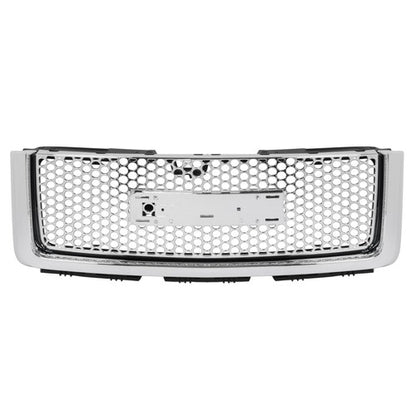 Solid Spare For 2007-13 GMC Sierra 1500 Denali Pickup Upper Lower Grille Hood Molding Chrome