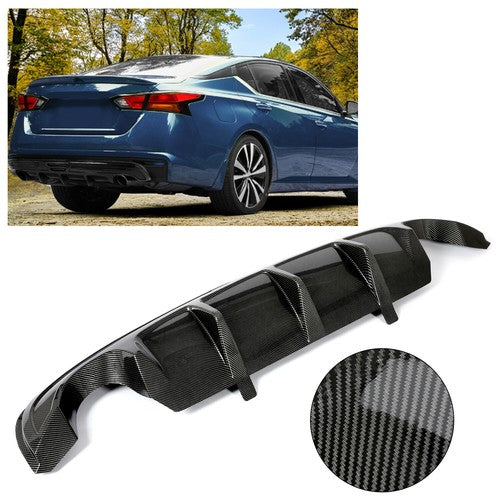 Solid Spare Rear Lower Diffuser Bumper For Nissan Teana Altima 2016-2019 Carbon Fiber Style