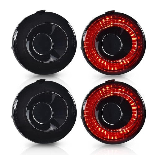 Solid Spare 4pcs LED Tail Lights Brake Lamps Fit For 05-13 Chevrolet Corvette C6 Coupe Black