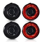 Solid Spare 4pcs LED Tail Lights Brake Lamps Fit For 05-13 Chevrolet Corvette C6 Coupe Black