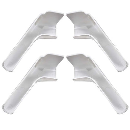 Solid Spare 4pcs RV Camper Rain Gutter Spout Extensions Long Version Left and Right White