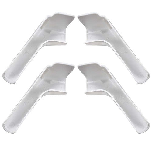Solid Spare 4pcs RV Camper Rain Gutter Spout Extensions Long Version Left and Right White