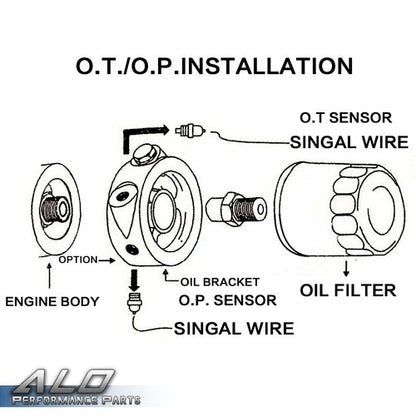 Solid Spare Fit For Car Racing JDM Aluminum Oil/Gauge Filter Sandwich Adapter Plate Kit