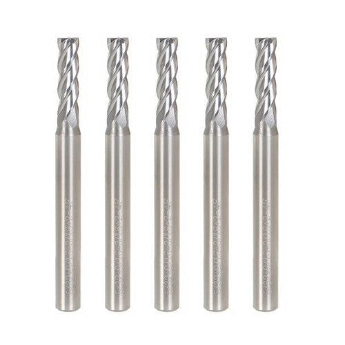 Solid Spare 5 Pcs 3/16" 2 Flute Carbide End Mill 5/8" Length Of Cut 2" Overall Length