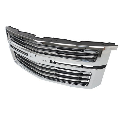 Solid Spare Plastic Front Upper Grille Chrome For Chevy Tahoe/Suburban LTZ 15-20 GM1200704