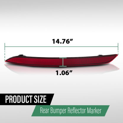 Solid Spare Rear Bumper Reflector Side Marker Red Fit For 2018-2024 Volvo XC60 Left Side
