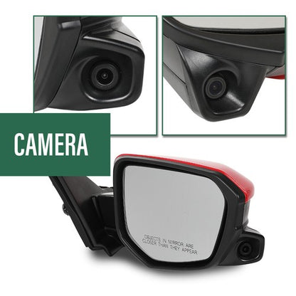 Solid Spare Fit For Honda Civic Sedan 16-2020 Red Mirror Power Heated Camera Passenger Side