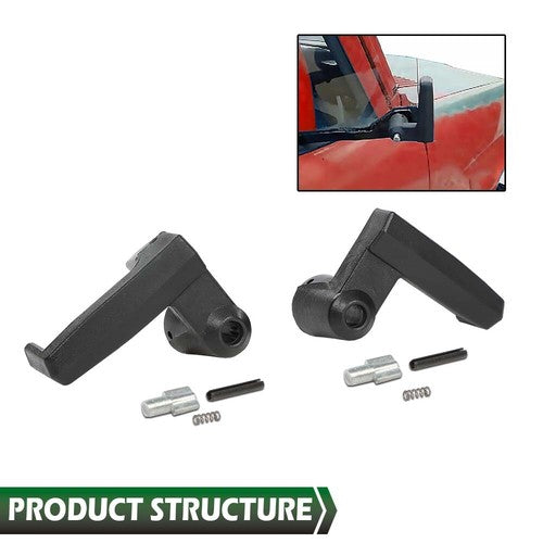 Solid Spare Fit For 1980-1996 Ford Truck Bronco F-150 Vent Window Handles Locks Black
