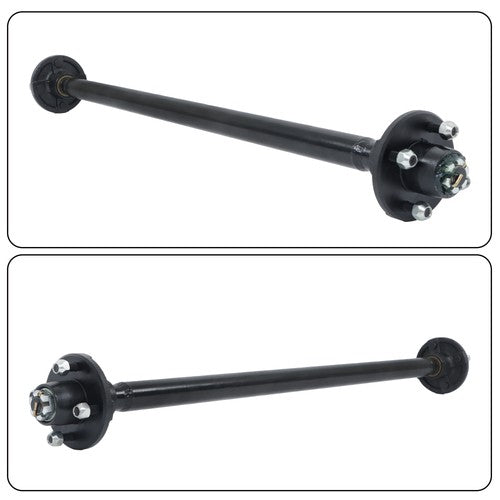 Solid Spare 4 lug-4" 44" HF 2K 2000lbs Trailer Axle w/ U-Bolt Kit For RVs trucks trailers