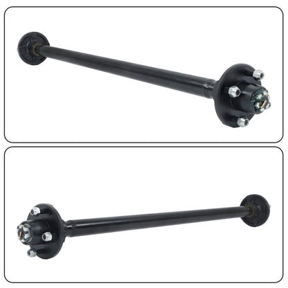 Solid Spare 4 lug-4" 44" HF 2K 2000lbs Trailer Axle w/ U-Bolt Kit For RVs trucks trailers