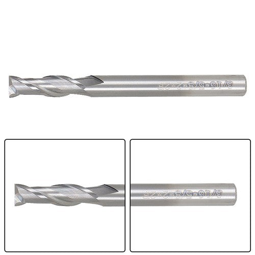 Solid Spare 5 Pcs 3/16" 2 Flute Carbide End Mill 5/8" Length Of Cut 2" Overall Length NEW
