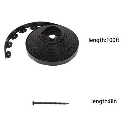 Solid Spare L-shaped Landscape Edging Border Kit 100'1.7"No-Dig Garden Edge Lawn Border New
