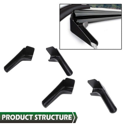 Solid Spare 4pcs RV Camper Rain Gutter Spout Extensions Long Version Left and Right Black