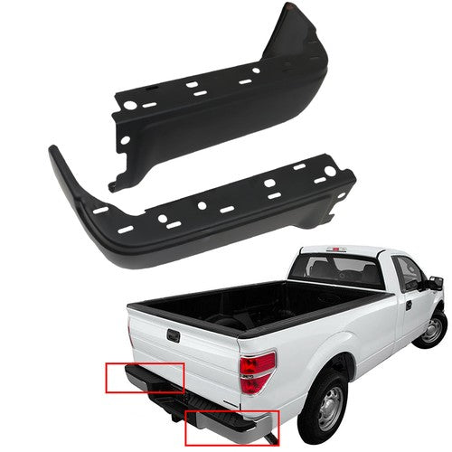 Solid Spare Steel Rear Bumper Ends Face Bar For Ford F150 2009-2014 Primered Right Left
