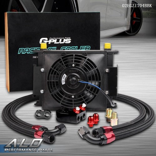 Solid Spare New Universal 30 Row AN10 Aluminum Engine Oil Cooler+ Filter Adapter+ 7" Fan Kit