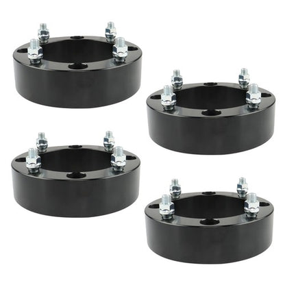 Solid Spare 4pcs 4x156 Wheel Spacers 2" 131mm M12x1.5 For 2013-2020 Polaris Ranger Black