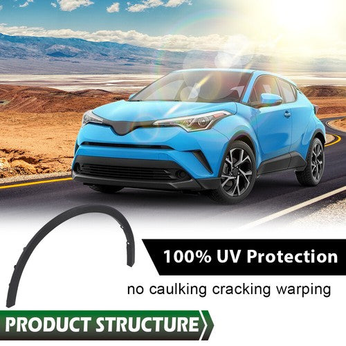 Solid Spare Fit For Toyota C-HR 2018-2022 Driver Side Front Wheel Opening Molding