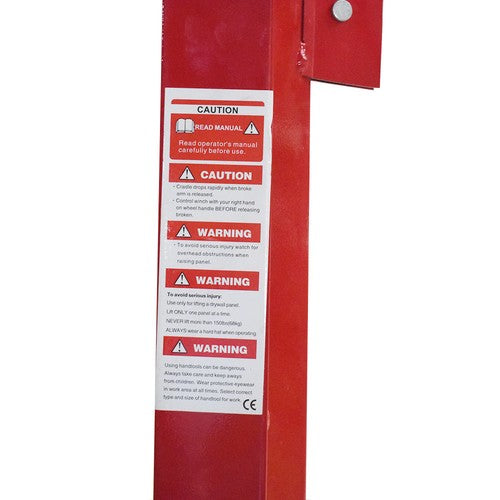 Solid Spare 16FT Drywall Lift Plasterboard Panel Sheetrock Hoist Lifter Carrier Safety Lock