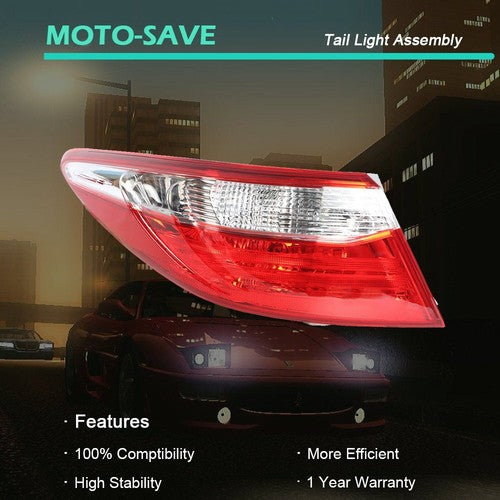 Solid Spare For Toyota Camry Sedan 2015-2017 Tail Light Lamp Outer Replacement Left Side