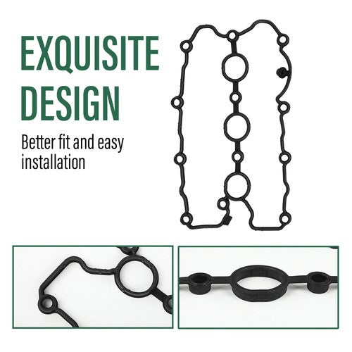 Solid Spare Left Engine Valve Cover w/ Gasket Fit For 2005-2011 Audi A4 A6 Quattro V6 3.2L