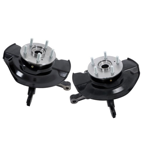 Solid Spare 2Pcs Front Steering Knuckle & Wheel Hub Bearing Assembly For Honda CR-V 2007-09
