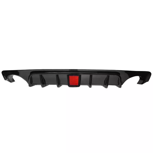 Rear Bumper Diffuser Lip W/ Brake LED For 2018 19-2023 Infiniti Q50 Glossy Black