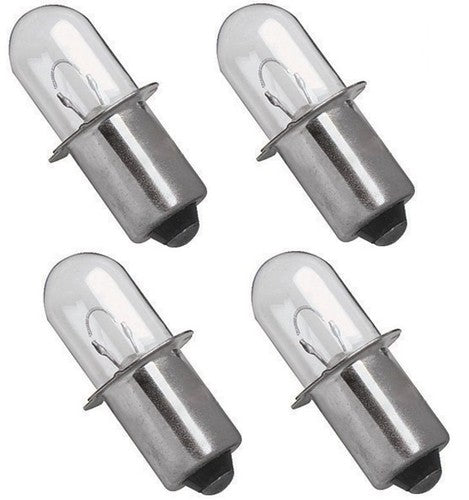 Solid Spare (4) 18 Volt Xenon Bulb Replacements for Porter Cable PCL180L Flashlight